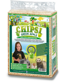 JRS Chipsi Green Apple rumegus pentru rozatoare, mar verde 1 kg