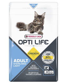 VERSELE-LAGA Opti Life Cat Sterlised/Light Chicken 1 kg hrana pisici sterilizate, cu pui