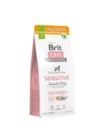 BRIT Care Sustainable Sensitive Insect & Fish Hrana caini sensibili, cu peste si insecte 12+2 kg