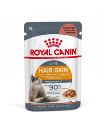 ROYAL CANIN Hair&Skin hrana umeda in sos pisica pentru piele si blana sanatoase, 12 x 85 g