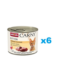 ANIMONDA Carny Kitten Poultry Cocktail conserva 6x200 g cocktail de pasare pentru pisoi