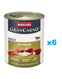 ANIMONDA GranCarno Adult with Tripe 6x800 g hrana cu rumen, caini adulti
