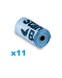STARCH BAG Pungi excremente caini, compostabile 11 role, albastru