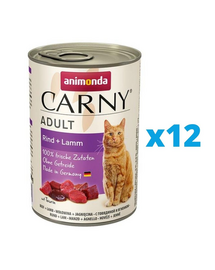 ANIMONDA Carny Adult Vită și Miel 12 x 400 g