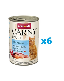 ANIMONDA Carny Adult set pui si somon hrana pisica 6 x 400 g