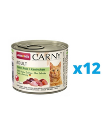 ANIMONDA Carny Adult pui, curcan și iepure 12 x 200 g