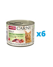 ANIMONDA Carny Adult pui, curcan și iepure 6 x 200 g