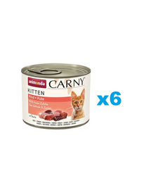 ANIMONDA Carny Kitten Beef&Turkey 6x200 g Hrana umeda pentru pisoi, cu vita si curcan