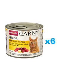 ANIMONDA Carny Senior Vită, Pui și Brânză 6x200 g