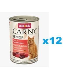 ANIMONDA Carny Senior vita si inimi curcan 12x400 g hrana pisica senioara