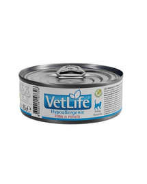 FARMINA Vet Life Hypoallergenic Pork&Potato 85g Conserva pisici cu intolerante alimentare, cu porc si cartofi