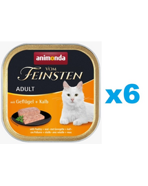 ANIMONDA Vom Feinsten Classic cu păsări de curte și vițel 6 x 100 g