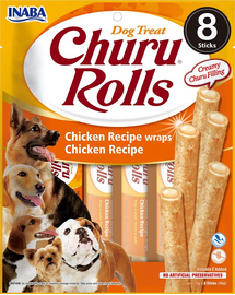 INABA Churu Rolls Chicken 8x12g rulou cu pui pentru caini