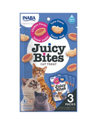 INABA Juicy Bites Recompense umede pentru pisici, cu pui si ton 33,9 g (3x11,3 g)