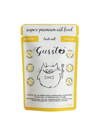 GUSSTO Cat Fresh Calf CARNE PROASPĂTĂ DE VIŢEL 85 g