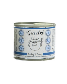 GUSSTO Cat Fresh Turkey & Tuna CARNE PROASPĂTĂ DE CURCAN CU TON 200 g