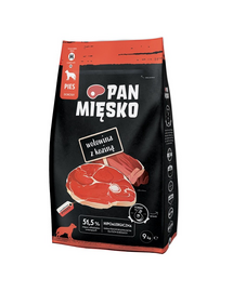PAN MIĘSKO hrana pentru caini M 9 kg cu vita si capra