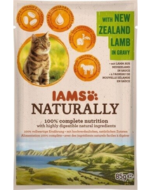 IAMS Naturally Adult cu Miel din Noua Zeelandă, în Sos 85 g