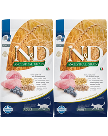 FARMINA N&D Ancrestral Grain Lamb & Blueberry Adult Cat mancare pentru pisici cu miel 2 x 1,5 kg