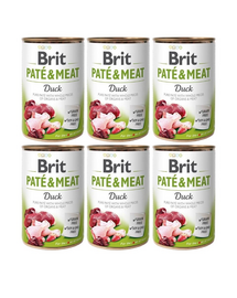 BRIT Pate&Meat duck 6x400 g pate cu rata pentru caini