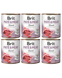 BRIT Pate&Meat lamb 6 x 800 g Conserva pentru caini, pateu cu miel