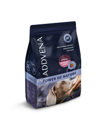ADDVENA Power of Nature Junior medium&large 2,5 kg hrana catei rasa medie si mare, cu miel