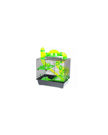 INTERZOO Rocky + Taras cușcă hamsteri cu accesorii 42x29x55 cm, verde