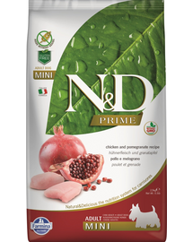 FARMINA N&D Prime Dog Adult Mini Hrana caini adulti talie mica, cu pui si rodie 2,5 kg