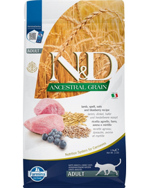 FARMINA N&D Low Grain Adult Cat cu miel și afine 1.5 kg