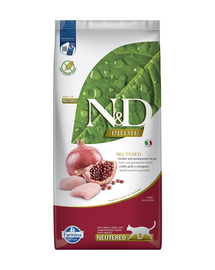 FARMINA N&D Prime Chicken & Pomegranate Cat Nautered Hrana uscata pisici sterilizate, cu pui si rodie 10 kg