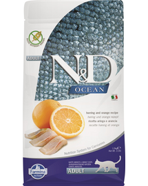 FARMINA N&D Ocean Cat Adult Hrana uscata pentru pisici adulte, cu hering si portocale 5 kg
