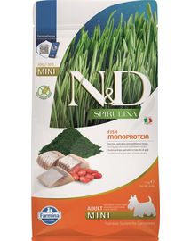 FARMINA N&D Spirulina Adult Mini Herring & Wolfberry 2 kg Hrana caine talie mica, cu hering si spirulina