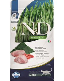 FARMINA N&D Spirulina Cat Adult Lamb & Wolfberry 1,5 kg Hrana uscata pisici, cu miel si spirulina
