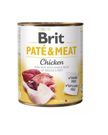 BRIT Pate&Meat chicken 800 g Hrana pentru caini adulti, pateu cu pui