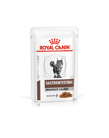 ROYAL CANIN Cat Gastro Intestinal Moderate Calorie 12 x 85 g hrana umeda dietetica pentru pisici cu tulburari gastrointestinale, cu tendinta de ingrasare