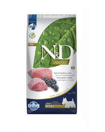 FARMINA N&D Adult Mini Lamb&Blueberry hrana uscata caini adulti de talie mica, miel si afine 7 kg