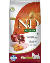 N&D Pumpkin Adult Mini cu pui & rodie 7 kg