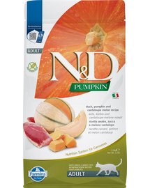 FARMINA N&D Pumpkin Hrana uscata pentru pisici adulte, cu rata si pepene galben, 1.5 kg