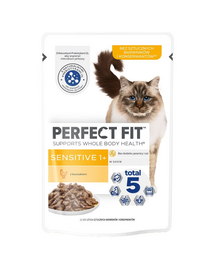 PERFECT FIT Sensitive 1+ plic pui in sos pisica adulta 85 g