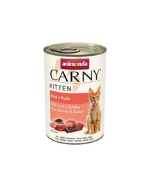ANIMONDA Carny Kitten Beef&Turkey 400 g Cnserva hrana umeda pisoi, cu vita si curcan