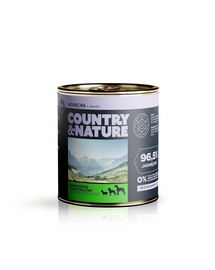 COUNTRY&NATURE hrana caini, fara cereale 800 g cu miel