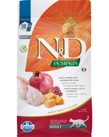 FARMINA N&D Adult Cat Hrana uscata fara cereale pentru pisici adulte, cu prepelita si rodie 1.5 kg