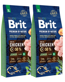 BRIT Premium By Nature Junior Extra Large Hrana uscata pentru catei si juniori de talie foarte mare XL