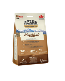 ACANA Highest Protein Ranchlands hrana uscata pentru caini de toate varstele 2 kg