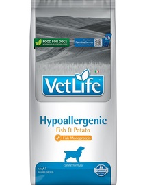 FARMINA Vet Life Hypoallergenic peste & cartof 12 kg Hrana uscata caini cu alergii alimentare