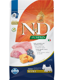 FARMINA N&D Hrana uscata pentru caini adulti de talie mica, cu dovleac, miel și afine, 2,5 kg