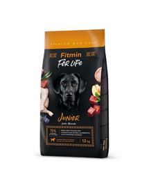 FITMIN Dog For Life Junior Large breed 12kg Hrana catei talie mare