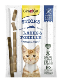 GIMCAT Sticks Salmon&Trout 10 buc. Batoane pentru pisica, cu somon si pastrav
