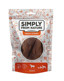SIMPLY FROM NATURE Meat Strips Recompense Benzi de carne de cal pentru caine 80 g