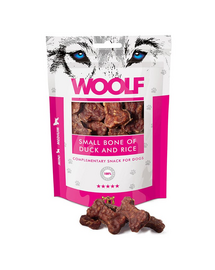 WOOLF Small Bone Of Duck And Rice 100g recompensa cu rata si orez, pentru caini